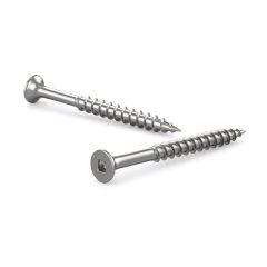 Treated Wood Screws - #8 x 1-1/2" - Stainless Steel - 100/Pkg