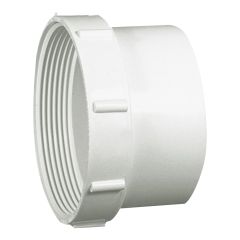 Adaptateur pour regard en PVC/BNQ, 4", mâle x femelle, blanc