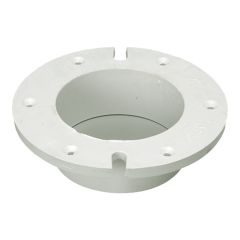 Bride de renvoi en PVC/BNQ, 4", femelle, blanc
