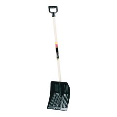 Pelle à neige, lame noire en poly, manche en bois dur, 11"