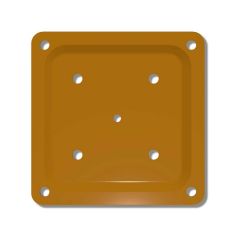 Fixplak 44 Anchor Plate - Cedar - 4" x 4"