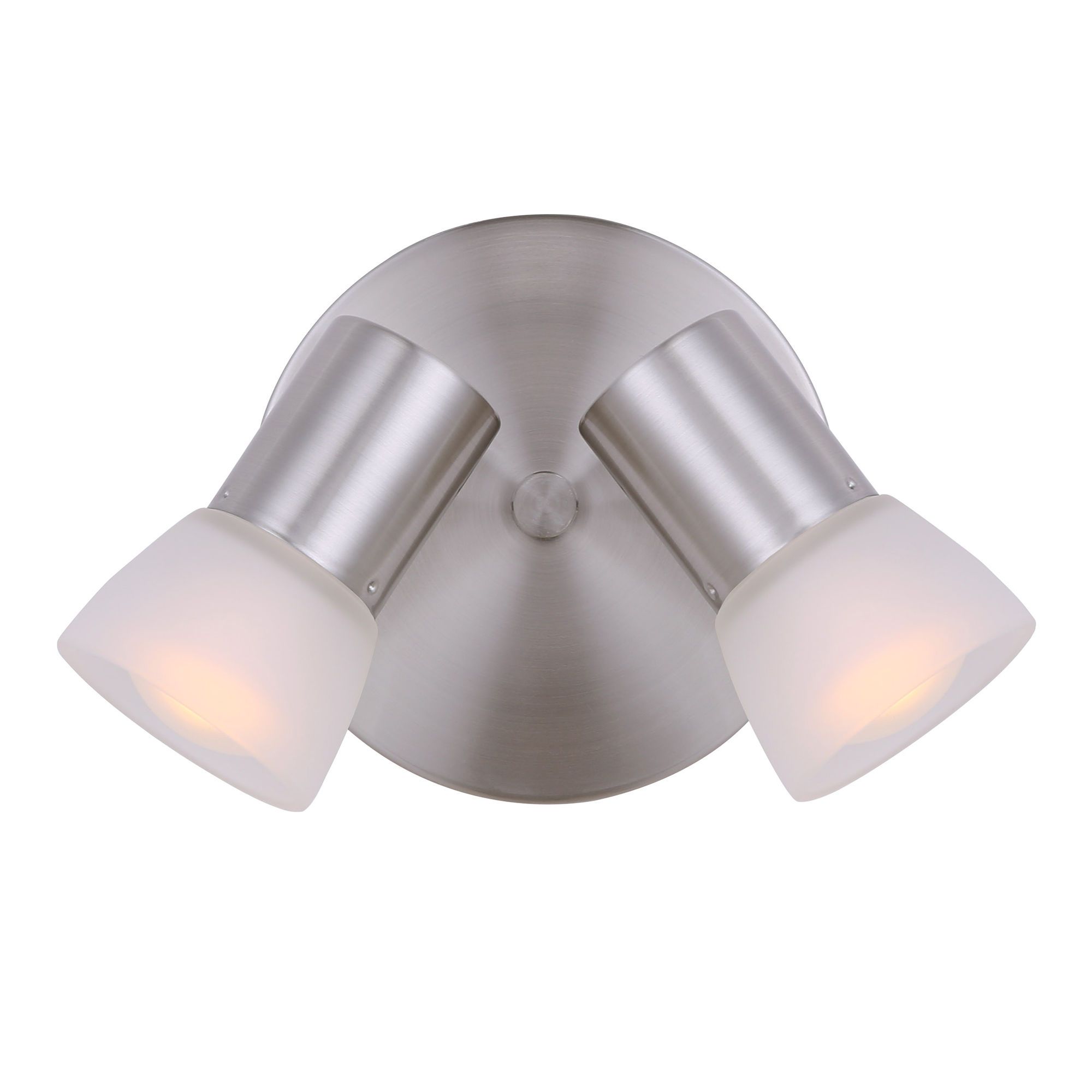 Applique Murale Industrielle 180° Ajustable Pathson - Abat-jour Verre Cône, Luminaire Vanité Argent Brossé Pour Salle De Bain Et Cuisine