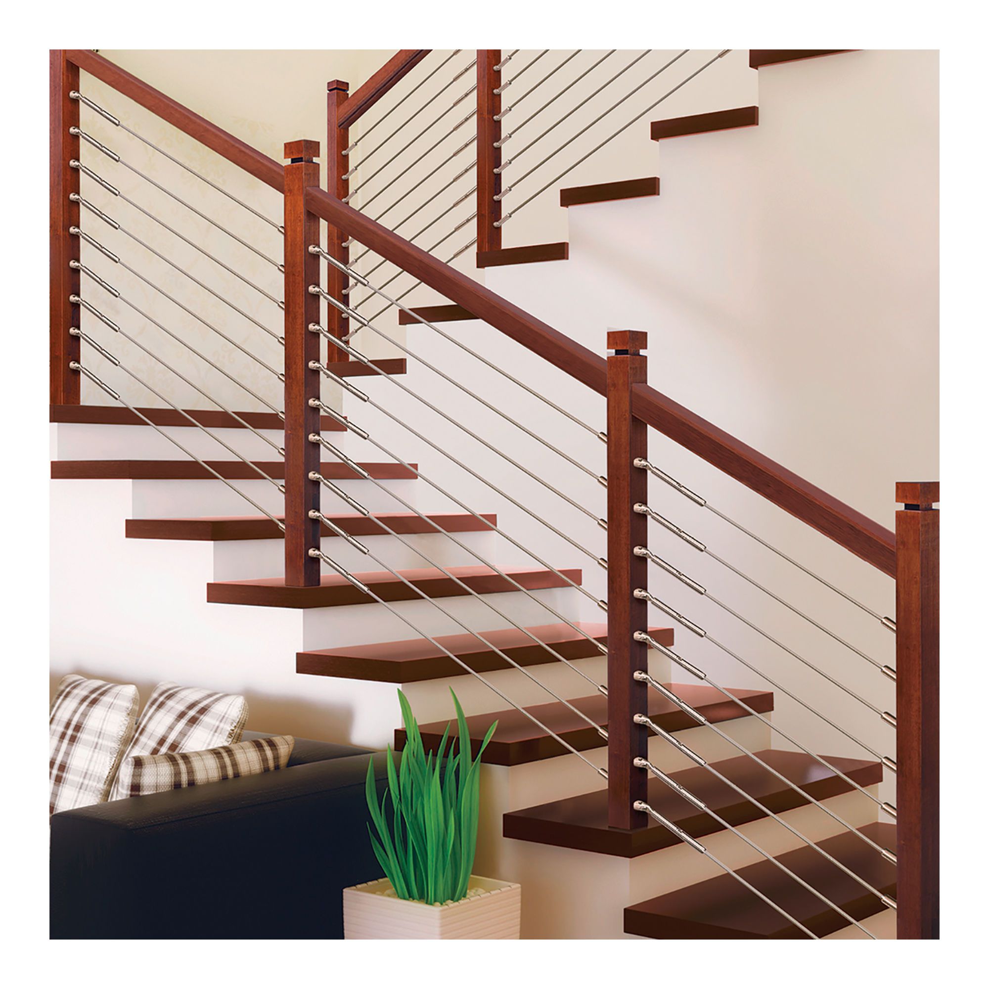 Doitool Lot De 5 Supports De Rampe D'Escalier En Acier Inoxydable - Fixation Murale 6x8x5 Cm, Argent