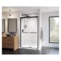 Bypass Shower Door - Uptown -  44-47" x 76" - Alcove Installation- Clear glass - Matte Black