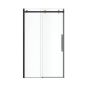 Sliding Shower Door - Vela - 44 1/2" - 47" x 78 3/4" - Clear Glass - Matte Black/Brushed Gold