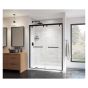 Bypass Shower Door - Uptown -  56"-59" x 76" - Clear glass - Matte Black