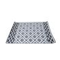 Outdoor Jacquard Rug - Black and White Geometric Patterns - 5' x 7'