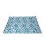 Outdoor Jacquard Rug - Turquoise Floral Print - 5' x 7'