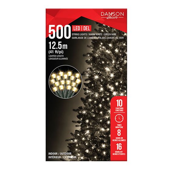 Set of 500 LED Lights - 3 mm - Warm White