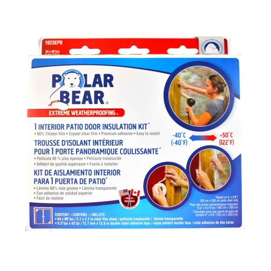 Insulating Shrink Film for Indoor Use On Patio Door - 1.0mm x 80" x 86"