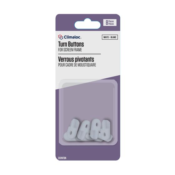 Verrou pivotant pour cadre de moustiquaire, blanc, 8/pqt