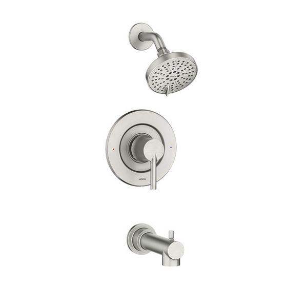 Robinet bain/douche Arlys Posi-Temp, Nickel brossé Spot Resist