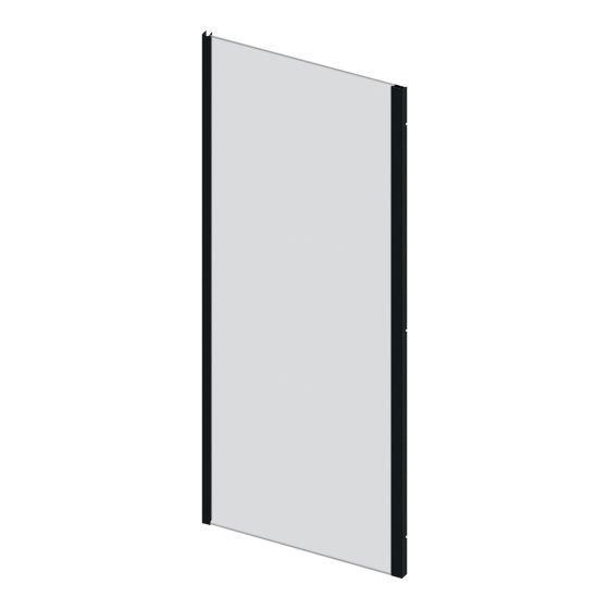 Panneau de douche latéral Pandora, noir mat, 36" x 75"