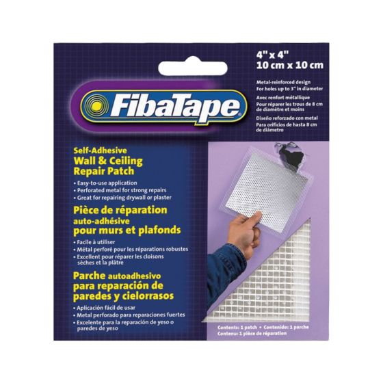 Pièce de réparation autoadhésive 4" x 4", aluminium