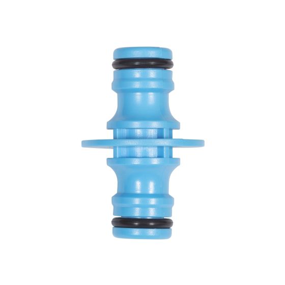 Raccord à 2 voies, 12 mm, métal, bleu