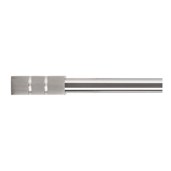 Extensible Metal Curtain Rod Set 28"-48" - Tube/Column - Nickel
