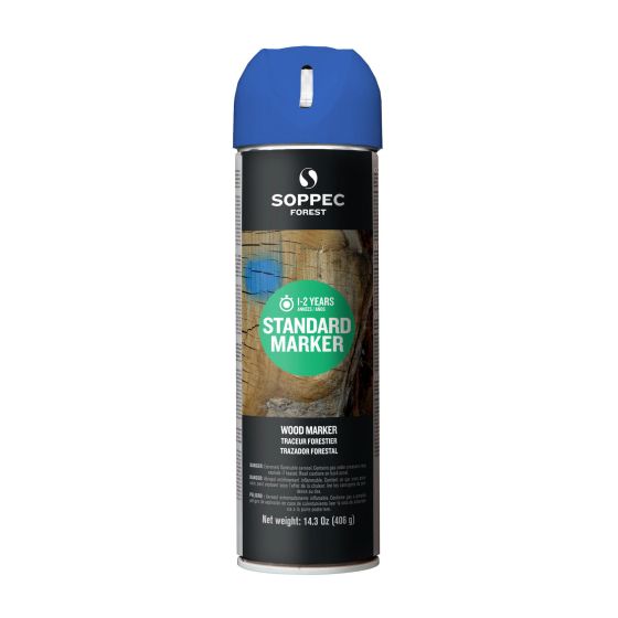 Peinture de marquage en aérosol pour arbres et bûches, 354g, bleu