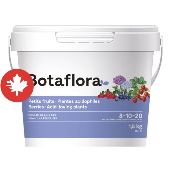 Engrais granulaire pour petits fruits et plantes acidophiles 8-10-20, 1,5 kg