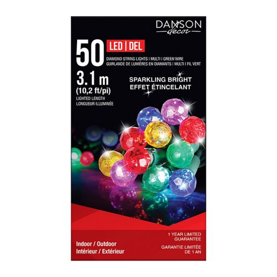 Set of 50 Sparkling Bright LED Lights - Multi
