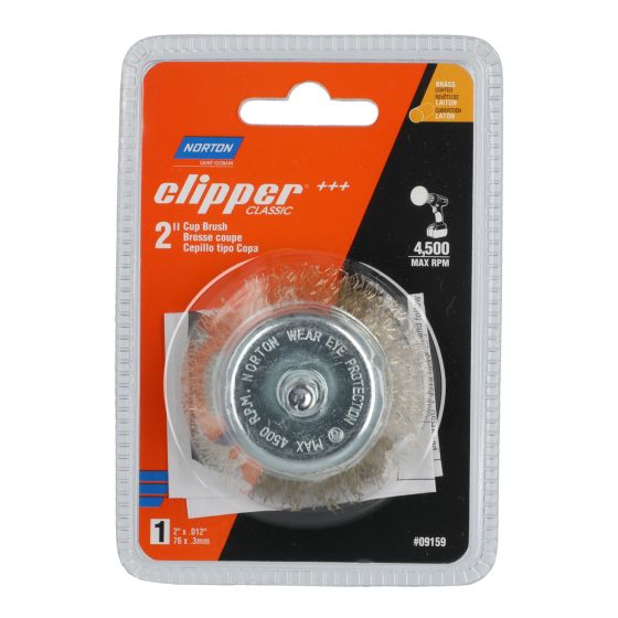 Clipper Classic Coarse Wire Crimp Brush Drill Mount - 1/4" x 2" - 4,500 Max RPM