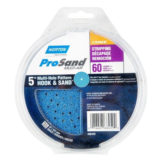 Disques abrasifs Norton ProSand "Multi-Air Cyclonic, 5", Grain 60, 35/pqt