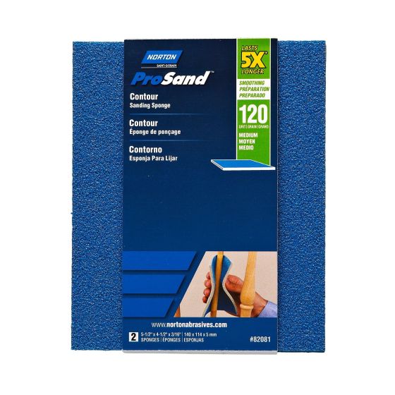 ProSand Contour Sand Pad - 4 1/2" x 5 1/2" - Grit 120 - 2/Pkg