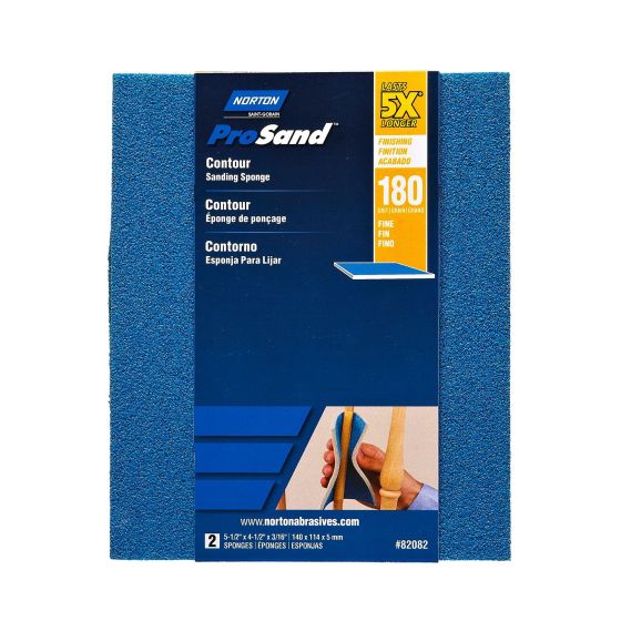 ProSand Contour Sand Pad - 4 1/2" x 5 1/2" - Grit 180 - 2/Pkg