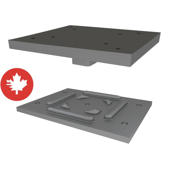 Ensemble de plaques d'appui, 7″ x 7″ x 1/2″