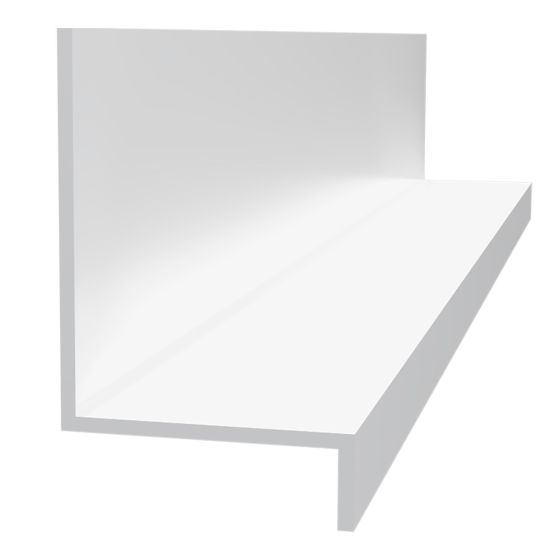 PVC Base Z-Trim for transition between Trusscore Wall Panels and Concrete Floor - White - 10'