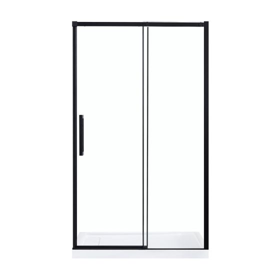 Sliding Shower Door - Camilla - 48" x 32" x 78.74" - Clear Glass – Matte Black
