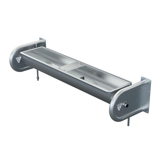 Round Bottom Trough With Wall Mounts - 72"