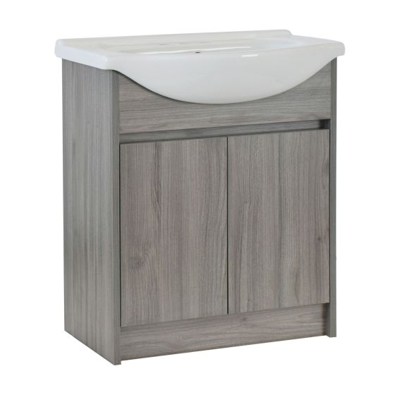 Meuble-lavabo Cybelia, 30", fini gris