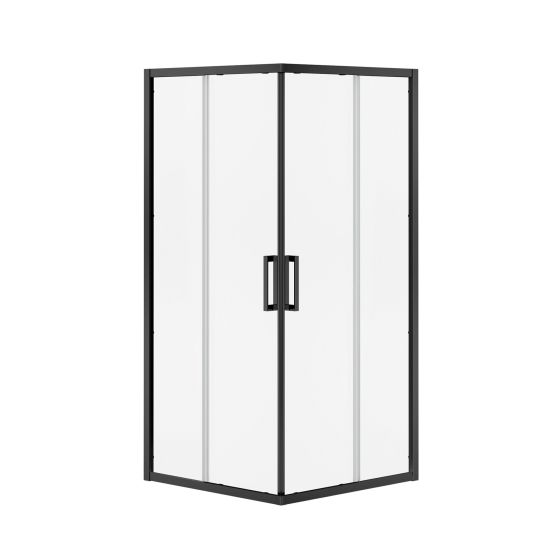 Sliding Shower Door - Radia - 36" x 36" x 71.5" - Clear Glass - Matte Black