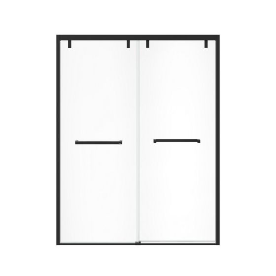 Bypass Shower Door - Uptown -  56"-59" x 76" - Clear glass - Matte Black