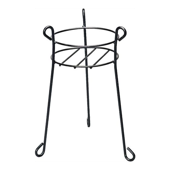 Support rond pour plante d'intérieur ou d'extérieur, 21" x 10", noir