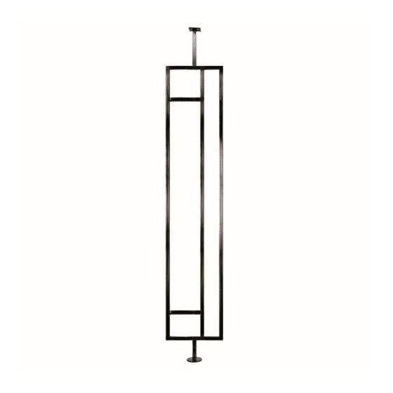 Stair Baluster - Wrought Iron - Obu - 6" x 34" - Black