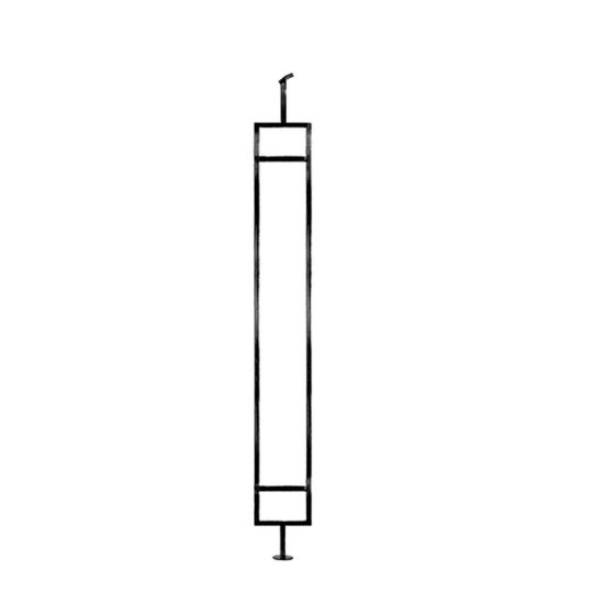 Stair Baluster - Wrought Iron - Ako - Staircase Installation - 4" x 36" - Black