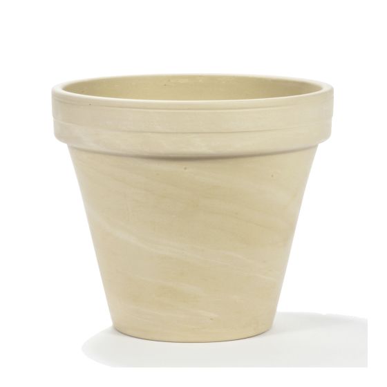 Pot standard en granit, blanc, 12 cm