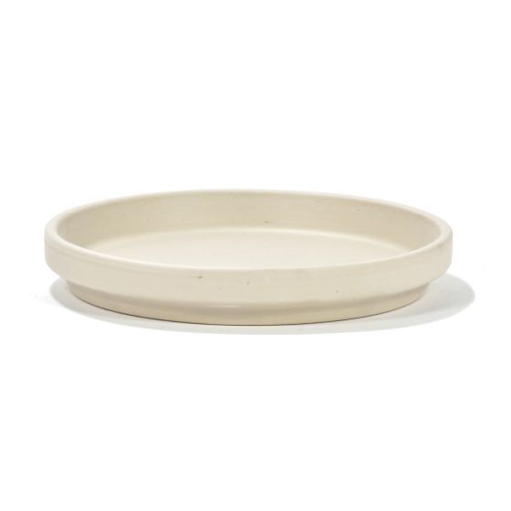Soucoupe standard en granit, blanc, 9 cm