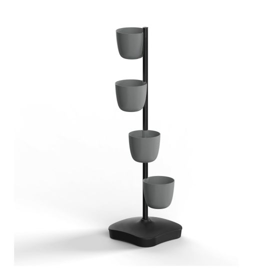 Jardinière Urbaine Botanica, 4 pots, 17,5" x 62", gris