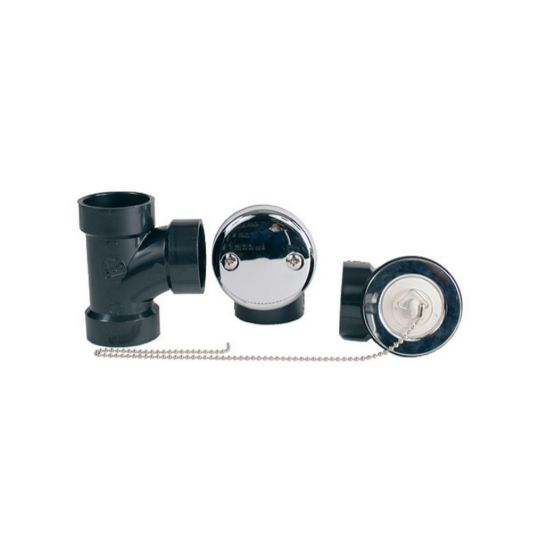 Trop-plein de bain ABS avec bouchon, chrome
