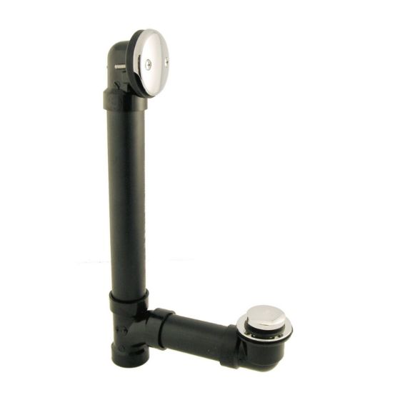 Trop-plein de bain ABS avec bouchon à cliquer (Tip Toe), chrome