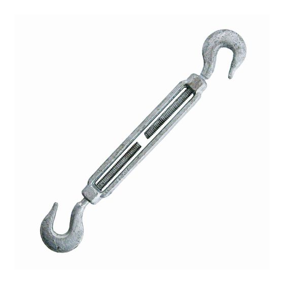 Hook-Hook Galvanized Turnbuckle - 1/4" x 4"