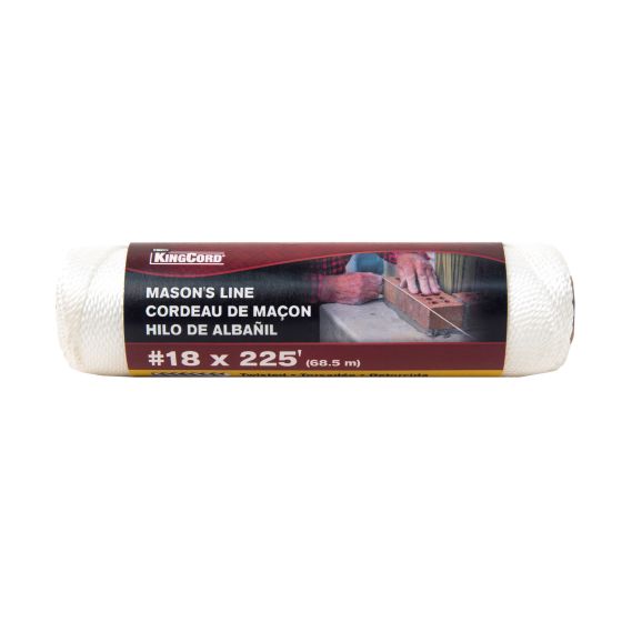 Twisted Polypropylene Mason's Line - Spool - White - #18 x 225'