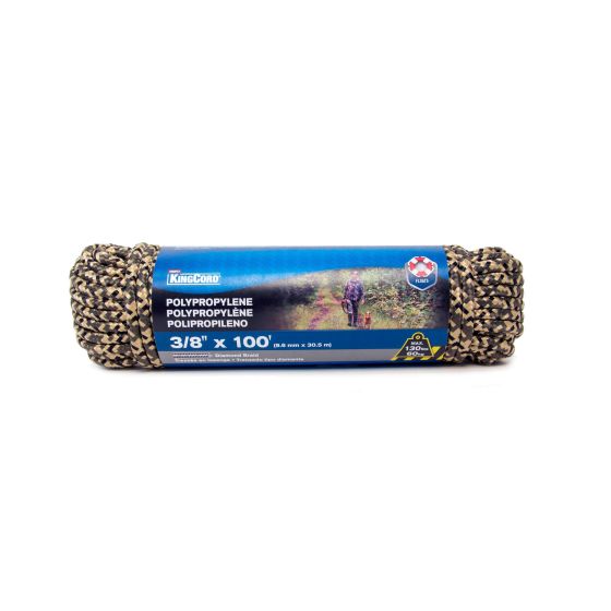 Polypropylene Camouflage Diamond Braid Rope - Camouflage - 3/8" x 100'