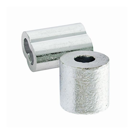 Sleeve and Cable Stop - Aluminum - 3/32"