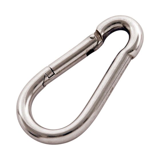 Mousqueton de sécurité en acier inoxydable, 4"