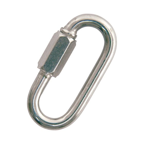 Maillon rapide, fini zinc, 1/2"