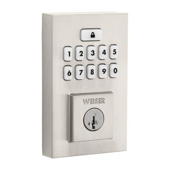 Clavier contemporain SmartCode Électronique Serrure électronique, Nickel Satin