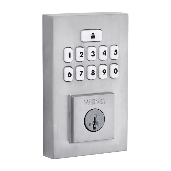 Clavier contemporain SmartCode Électronique Serrure électronique, Chrome Satin